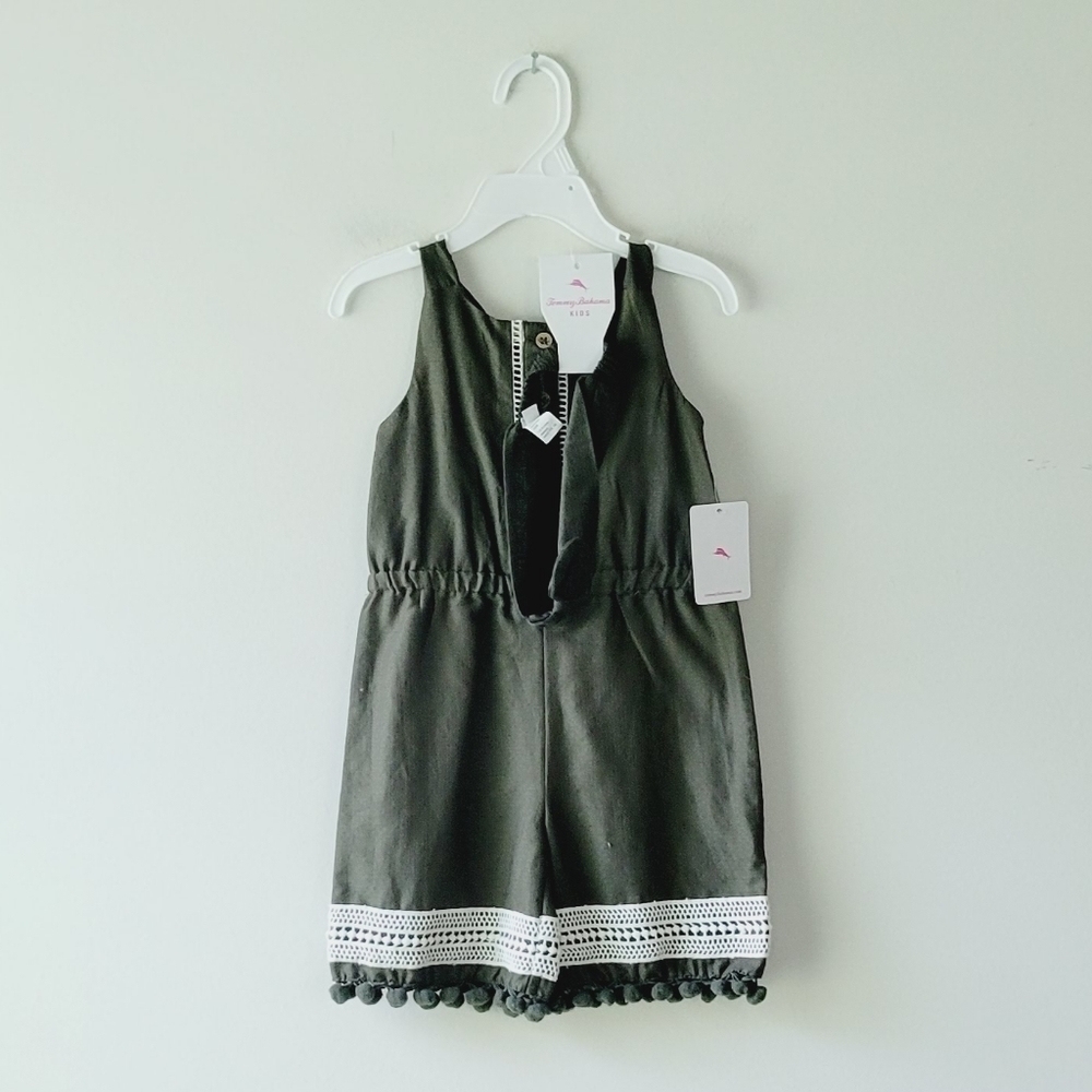 NWT Tommy Bahama green and white romper size 12M